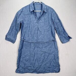 LILLY PULITZER Pilar Tunic Dress 100% Linen Womens Small Beacon Blue Summer NWOT